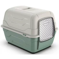 Κλειστή τουαλέτα γάτας Georplast RotoToilet 52x40x40hcm Μπλε -Προμήθειες Για Κατοικίδια Κατάστημα πωλήσεων 10588 green front 1000x1000w