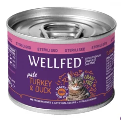 Wellfed Cat για Στειρωμένες Γαλοπούλα και Πάπια 200gr X 12τμχ