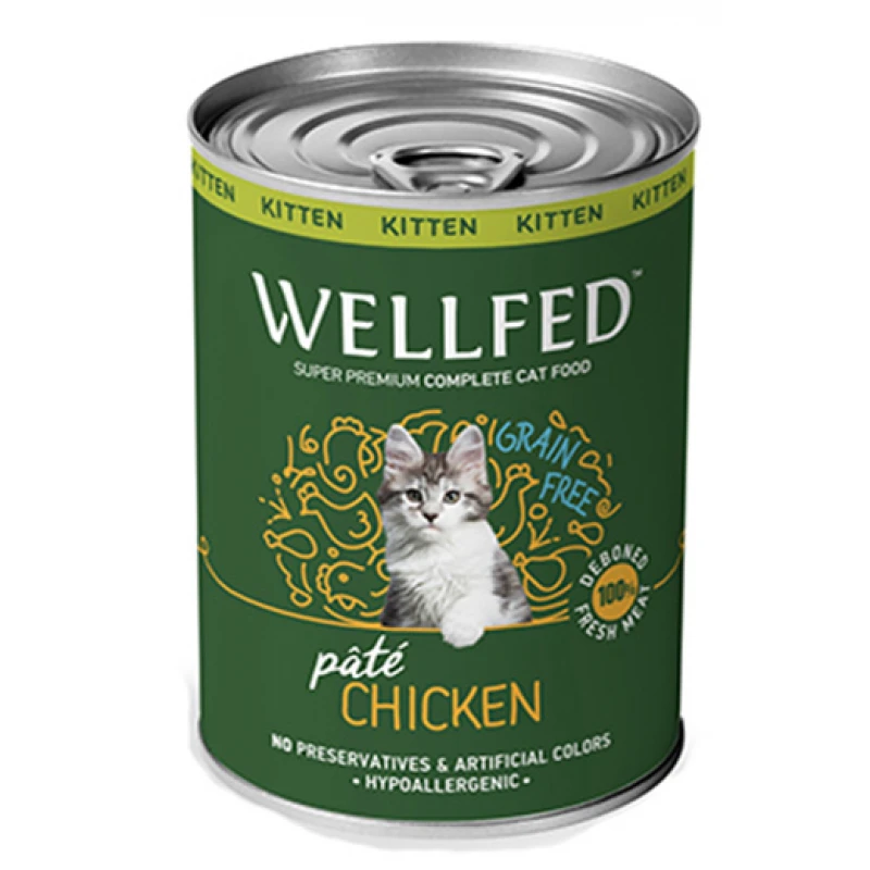 Wellfed Kitten Grain Free Κοτόπουλο 400gr X 6τμχ 3 Wellfed Kitten Grain Free Κοτόπουλο 400gr X 6τμχ