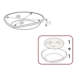 Πλαστικό Κρεβάτι με Στρωματάκι Bama Pasha Anthracite (Ανθρακί) 48x46x11cm -Προμήθειες Για Κατοικίδια Κατάστημα πωλήσεων 19205 768x600 01 1000x1000w 1