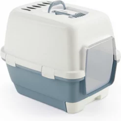 Κλειστή Λεκάνη Γάτας Stefanplast Cathy Clever & Smart Γαλάζιο 58x45x48h Cm