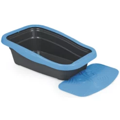 Λεκάνη Γάτας Ανοιχτή Mps Nella με πατάκι 58x37x18cm Μπλε