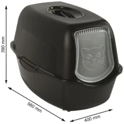 Κλειστή Λεκάνη Γάτας Rotho MyPet Bailey 56x40x39 Cm Μαύρο -Προμήθειες Για Κατοικίδια Κατάστημα πωλήσεων 4004590000 7610859232649 PT03 1000x1000h