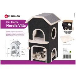 Γατόδεντρο - Φωλιά Flamingo Nordic Villa 80cm -Προμήθειες Για Κατοικίδια Κατάστημα πωλήσεων 560334 V 01 1000x1000 1
