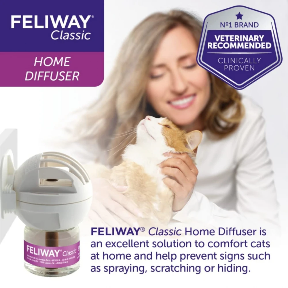 CEVA Feliway Classic Diffuser (ηλεκτρική συσκευή + ανταλλακτικό) 48ml για το στρες στις Γάτες 8 CEVA Feliway Classic Diffuser (ηλεκτρική συσκευή + ανταλλακτικό) 48ml για το στρες στις Γάτες - Image 7