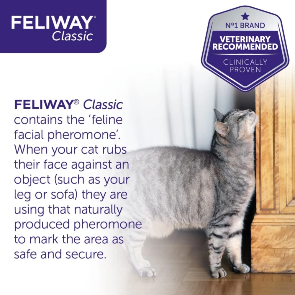 CEVA Feliway Classic Diffuser (ηλεκτρική συσκευή + ανταλλακτικό) 48ml για το στρες στις Γάτες 7 CEVA Feliway Classic Diffuser (ηλεκτρική συσκευή + ανταλλακτικό) 48ml για το στρες στις Γάτες - Image 6