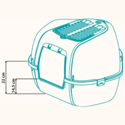Κλειστή Γωνιακή Τουαλέτα Γάτας Mika της Ferplast (57,5 X 51,5 X H 42 Cm) -Προμήθειες Για Κατοικίδια Κατάστημα πωλήσεων 72038099w1 0003 3 2 1000x1000 1