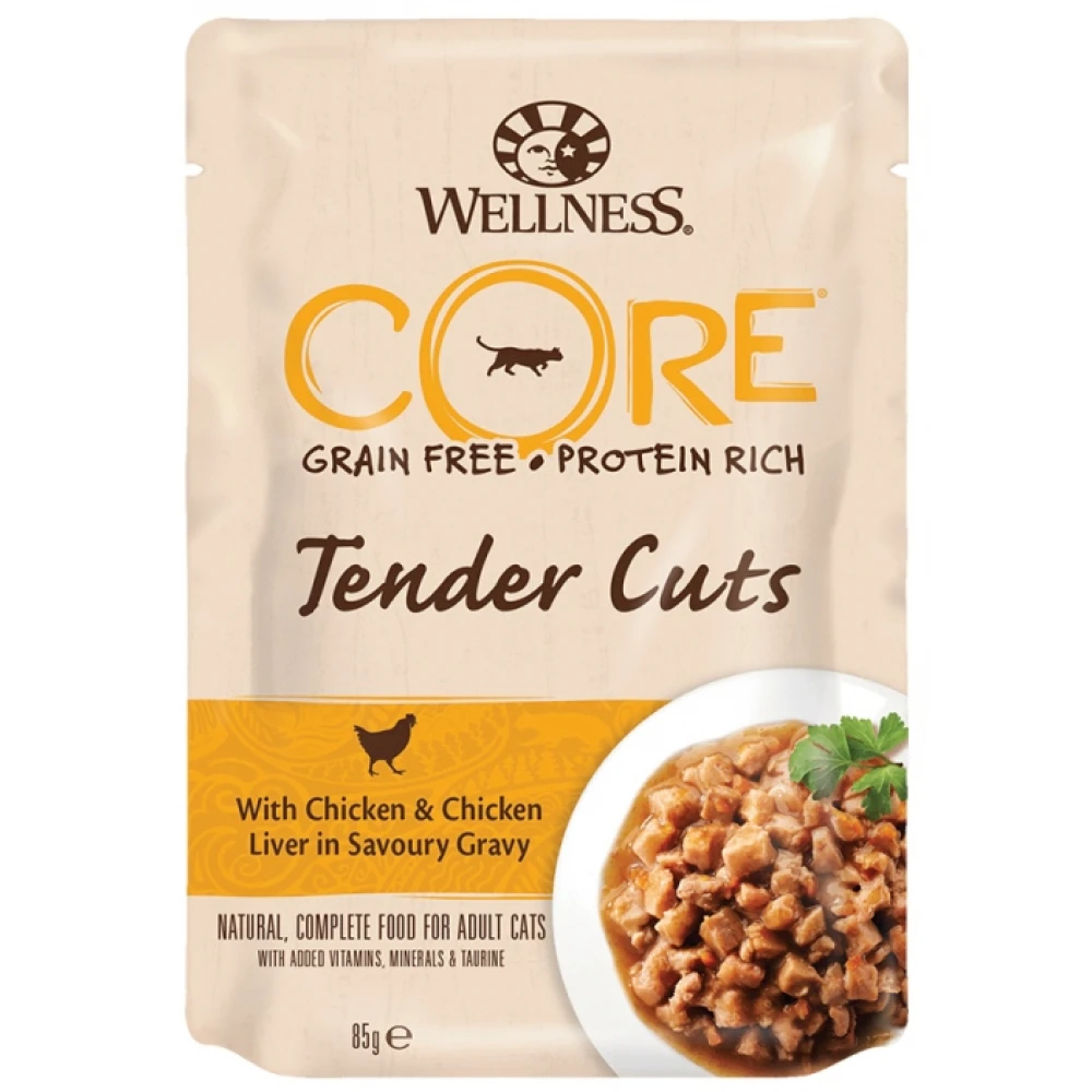 Wellness Core Tender Cuts Fillets Κοτόπουλο & Συκώτι Κοτόπουλου σε σάλτσα 24 X 85gr 4 Wellness Core Tender Cuts Fillets Κοτόπουλο & Συκώτι Κοτόπουλου σε σάλτσα 24 X 85gr - Image 2