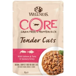Wellness Core Tender Cuts Fillets Σολομός & Τόνος σε σάλτσα 24 X 85gr