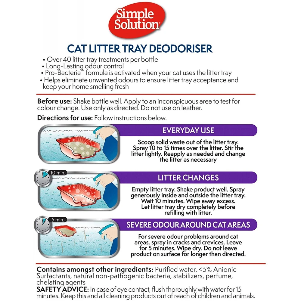 Καθαριστικό Simple Solution Cat Litter Odour Eliminator 500ml 5 Καθαριστικό Simple Solution Cat Litter Odour Eliminator 500ml - Image 3