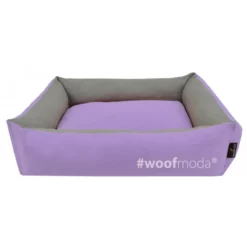 Κρεβατάκι Σκύλου και Γάτας Woofmoda Πουφ Λιλά No2 53x46x16cm