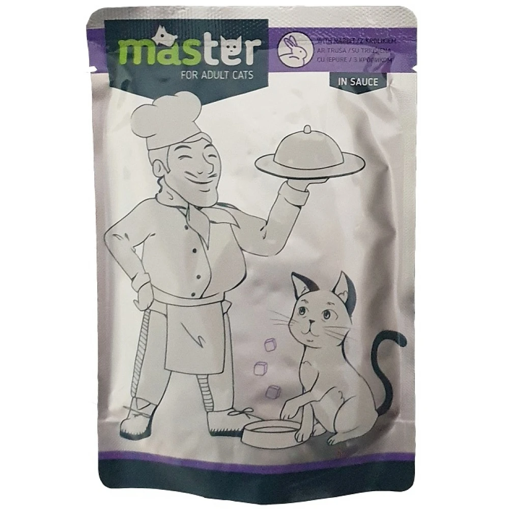 Master Adult Cat Rabbbit In Sauce 80gr 24τμχ (20 + 4 Δώρο) 4 Master Adult Cat Rabbbit In Sauce 80gr 24τμχ (20 + 4 Δώρο) - Image 2