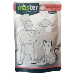 Master Adult Cat Veal (Μοσχάρι) In Sauce 80gr 24τμχ (20 + 4 Δώρο)