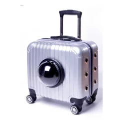 OEM Τσάντα Μεταφοράς Σκύλου & Γάτας Trolley Suitcase Silver 41x23x40cm