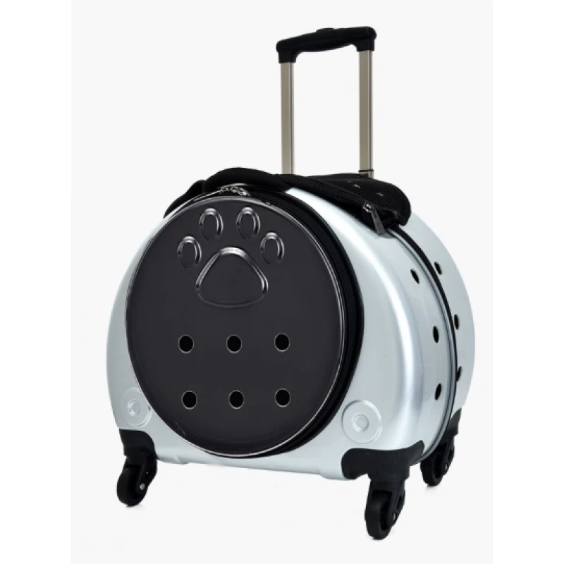 OEM Τσάντα Μεταφοράς Σκύλου & Γάτας Trolley Big Paw Silver 44x27x40cm 3 OEM Τσάντα Μεταφοράς Σκύλου & Γάτας Trolley Big Paw Silver 44x27x40cm