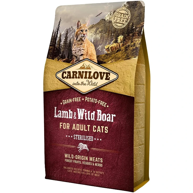 Carnilove Sterilised Cat Lamb And Wild Boar 2kg 3 Carnilove Sterilised Cat Lamb And Wild Boar 2kg