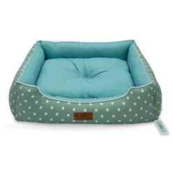 Κρεβατάκι Σκύλου και Γάτας V.I.Pets Cozy Cotton Dots Νο1 Mint 54x44cm
