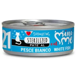 Υγρή Τροφή Γάτας Disugual Mini Me Cat - Sterilized 21 White Fish Pate Με Λευκά Ψάρια 12x 85gr