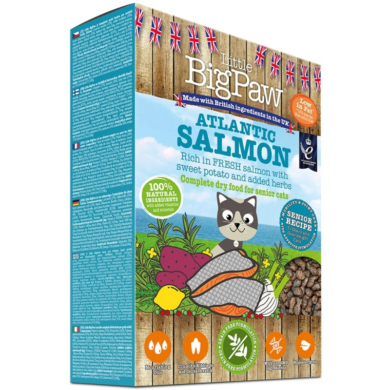 Ξηρά Τροφή Γάτας Little Big Paw Salmon Senior 350gr 3 Ξηρά Τροφή Γάτας Little Big Paw Salmon Senior 350gr