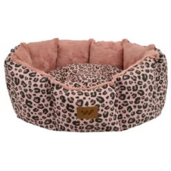 Κρεβατάκι Σκύλου και Γάτας Woofmoda Leopard Pink No1 39x32x22cm