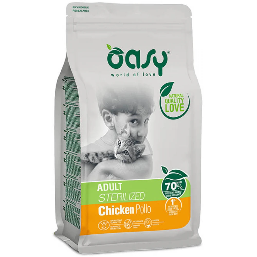 Oasy Cat Sterilised Adult Chicken 1,5kg 4 Oasy Cat Sterilised Adult Chicken 1,5kg - Image 2
