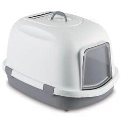 Stefanplast Τουαλέτα Γάτας Super Queen 71x55x46,5h Cm με Φίλτρο Ενεργού Άνθρακα Γκρι