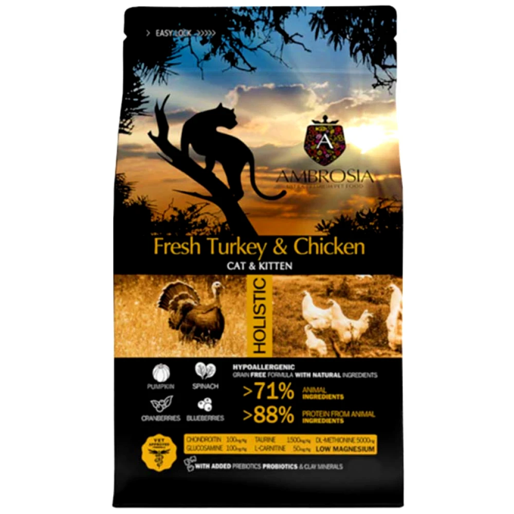 Ambrosia Grain Free Cat And Kitten Fresh Turkey & Chicken 1,5kg 4 Ambrosia Grain Free Cat And Kitten Fresh Turkey & Chicken 1,5kg - Image 2