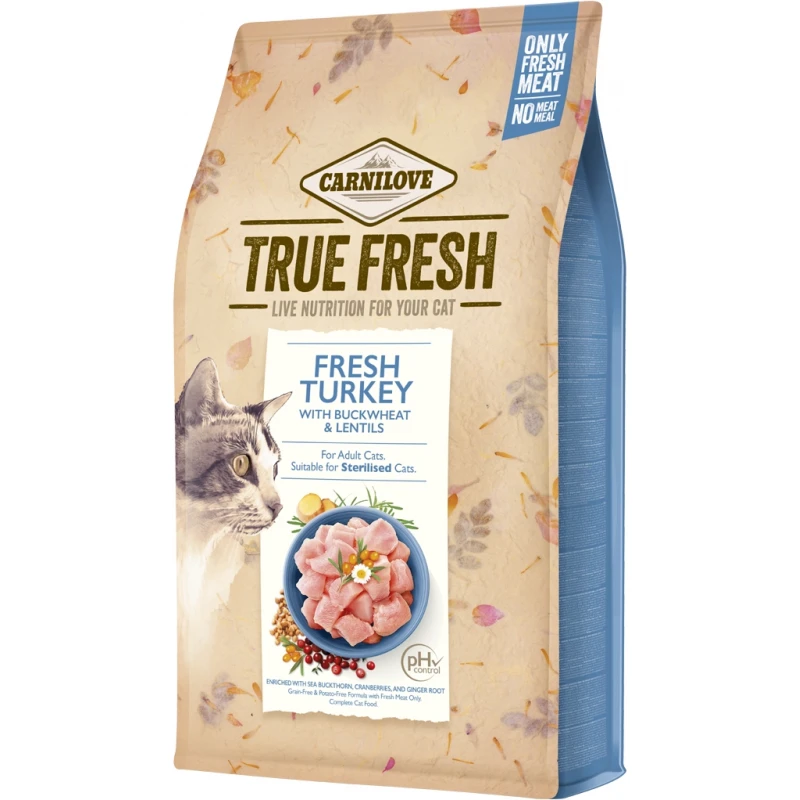 Carnilove True Fresh Cat Adult & Sterilized Turkey 340gr 3 Carnilove True Fresh Cat Adult & Sterilized Turkey 340gr