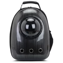 Τσάντα Μεταφοράς Σκύλου & Γάτας Denik Pets Bubble Backpack Metallic Black 33x25x43cm