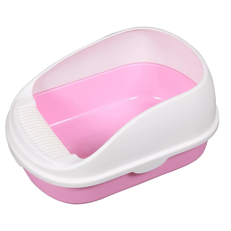 Ημίκλειστη Τουαλέτα Γάτας Cat Toilet Semi Closed With Grooves Pink 56x39x26cm Ροζ 3 Ημίκλειστη Τουαλέτα Γάτας Cat Toilet Semi Closed With Grooves Pink 56x39x26cm Ροζ