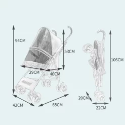 Καρότσι μεταφοράς Σκύλου ή Γάτας με 4 ρόδες 40x29x53cm Μαύρο -Προμήθειες Για Κατοικίδια Κατάστημα πωλήσεων karotsi metaforas skuloy i gatas me 4 rodes 40x29x53cm petshop88 5 1000x1000 2