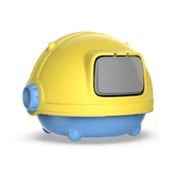 Κλειστή Τουαλέτα Γάτας Cat Toilet Box - Astronaut Yellow 55,4x49x41,7cm Κίτρινη