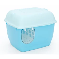 Κλειστή Τουαλέτα Γάτας Cat Toilet Box With Corridor Blue 57,5x44x44cm Μπλε