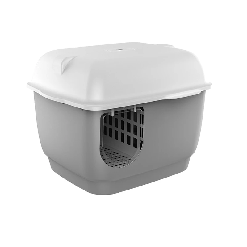 Κλειστή Τουαλέτα Γάτας Cat Toilet Box With Corridor Grey 57,5x44x44cm Γκρι 3 Κλειστή Τουαλέτα Γάτας Cat Toilet Box With Corridor Grey 57,5x44x44cm Γκρι