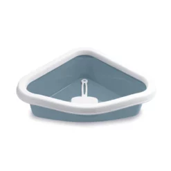 Λεκάνη Γάτας Ανοιχτή Stefanplast Sprint Corner 40x56x14h Cm με φτυαράκι Μπλε