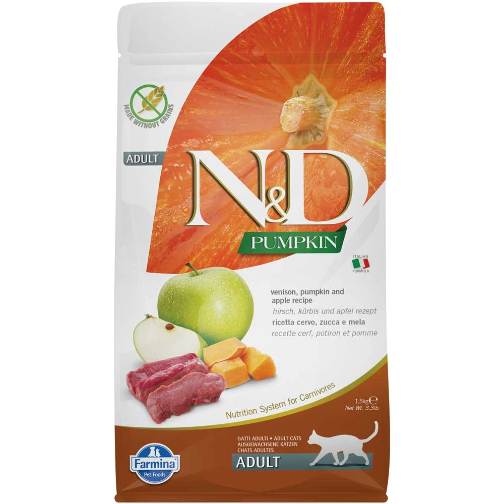 N&D Cat Venison Pumpkin & Apple 5kg 4 N&D Cat Venison Pumpkin & Apple 5kg - Image 2