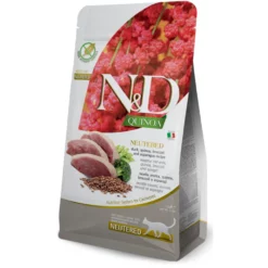 N&D Cat Quinoa Neutered Duck 300gr -Προμήθειες Για Κατοικίδια Κατάστημα πωλήσεων nd quinoa feline duck neutered 1000x1000h 2