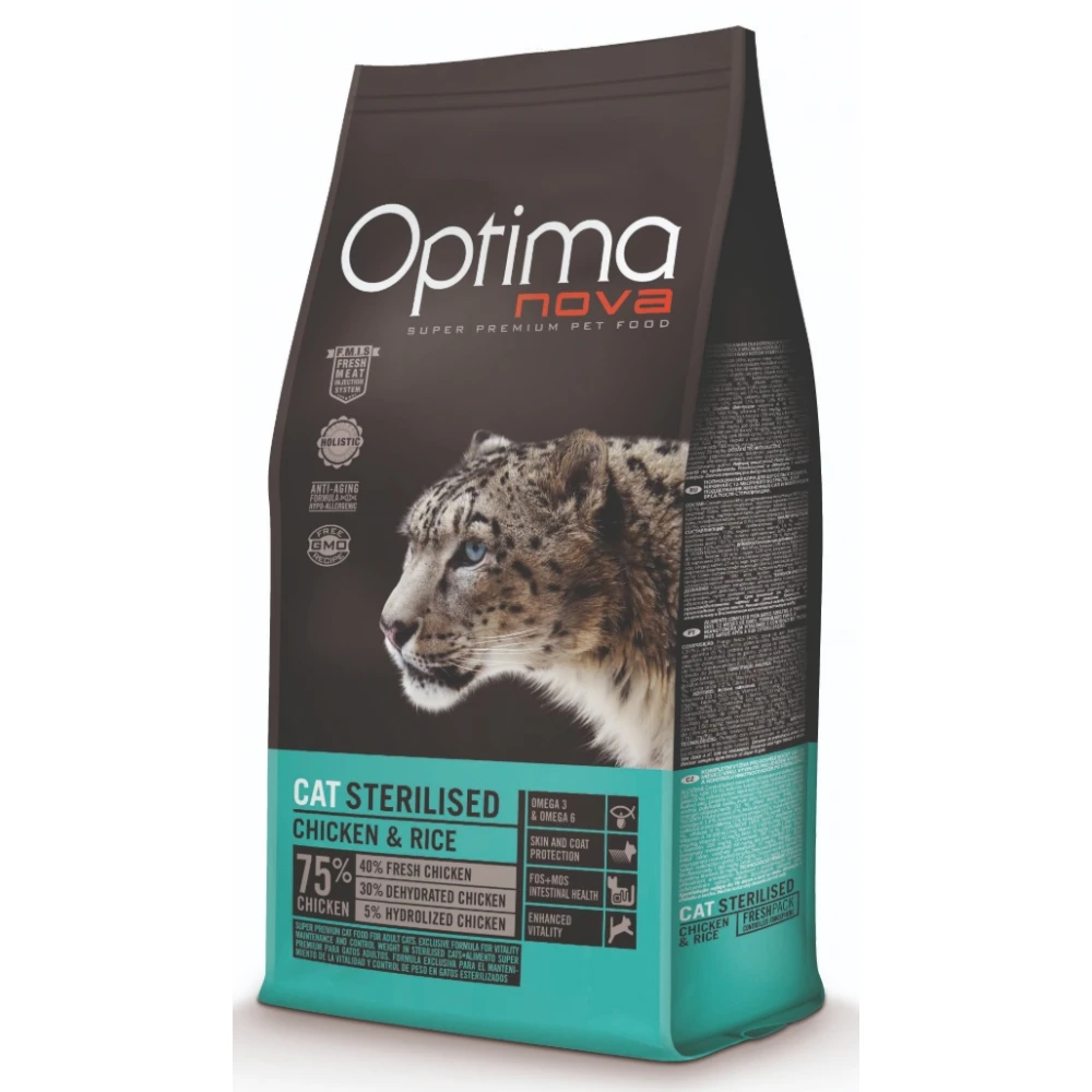 Optimanova Cat Adult Sterilised Chicken & Rice 2kg 4 Optimanova Cat Adult Sterilised Chicken & Rice 2kg - Image 2