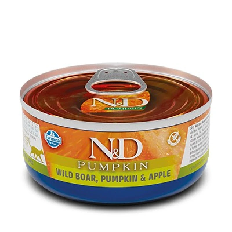 N&D Cat Pumpkin Boar & Apple Wet Food 70gr 12τμχ 2 N&D Cat Pumpkin Boar & Apple Wet Food 70gr 12τμχ