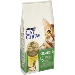Purina Cat Chow Sterilised Κοτόπουλο 15kg -Προμήθειες Για Κατοικίδια Κατάστημα πωλήσεων purina catchow sterilised new bag 1 1000x1000h