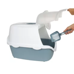 Κλειστή Λεκάνη Γάτας Stefanplast Cathy Easy Clean Γαλάζιο 56x40x40h Cm