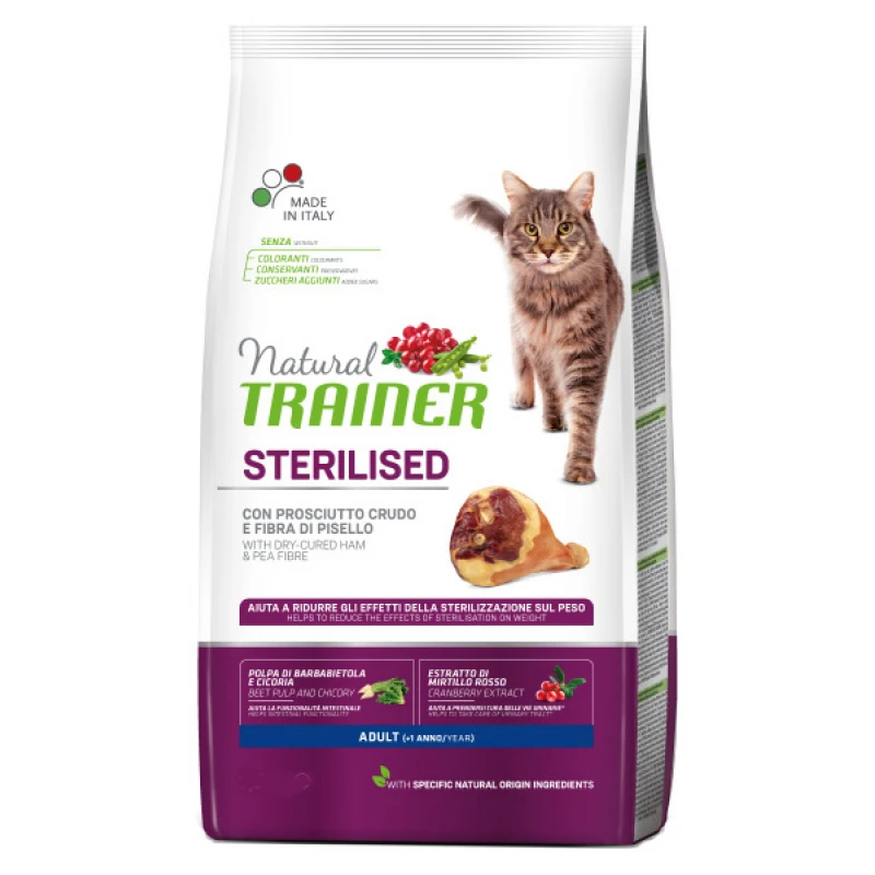Natural Trainer Cat Adult Sterilized Προσούτο 10kg 3 Natural Trainer Cat Adult Sterilized Προσούτο 10kg