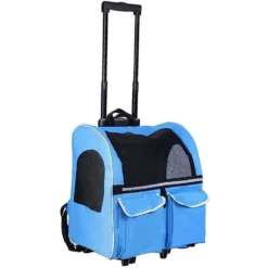 OEM Τρόλλει Τσάντα Μεταφοράς Σκύλου ή Γάτας 45x34x46cm Μπλε