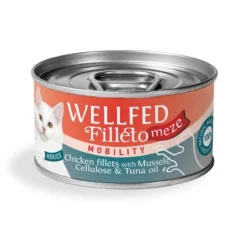 Υγρή τροφή Γάτας Wellfed Cat Filleto Meze Adult Mobility 70gr 12τμχ