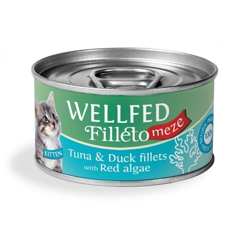 Υγρή τροφή Γάτας Wellfed Cat Filleto Meze Kitten Tuna & Duck 70gr 12τμχ 3 Υγρή τροφή Γάτας Wellfed Cat Filleto Meze Kitten Tuna & Duck 70gr 12τμχ