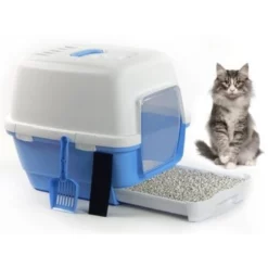 Κλειστή Λεκάνη Γάτας Stefanplast Cathy Clever & Smart Γαλάζιο 58x45x48h Cm -Προμήθειες Για Κατοικίδια Κατάστημα πωλήσεων werrr9 1000x1000w
