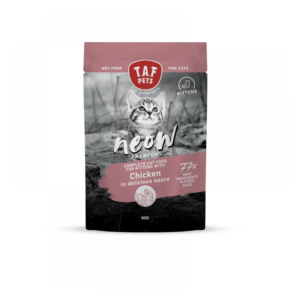 Υγρή Τροφή Γάτας Taf Neow Kitten Premium Wet Food Chicken με Κοτόπουλο 24x80gr 4 Υγρή Τροφή Γάτας Taf Neow Kitten Premium Wet Food Chicken με Κοτόπουλο 24x80gr - Image 2