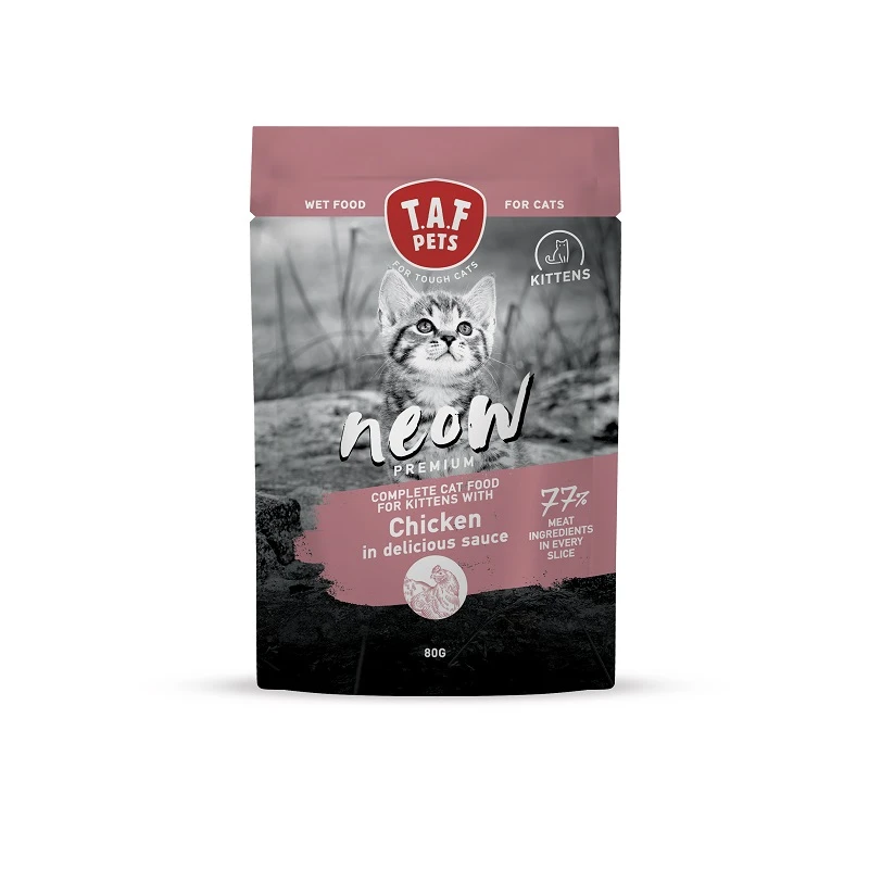Υγρή Τροφή Γάτας Taf Neow Kitten Premium Wet Food Chicken με Κοτόπουλο 24x80gr 3 Υγρή Τροφή Γάτας Taf Neow Kitten Premium Wet Food Chicken με Κοτόπουλο 24x80gr
